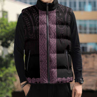New Zealand Maori Kowhaiwhai Sleeveless Puffer Jacket Mawhero Maui and Mangopare LT9 - Polynesian Pride