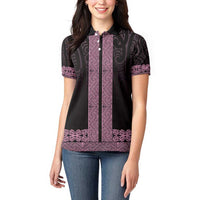 New Zealand Maori Kowhaiwhai Women Polo Shirt Mawhero Maui and Mangopare LT9 - Polynesian Pride