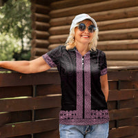 New Zealand Maori Kowhaiwhai Women Polo Shirt Mawhero Maui and Mangopare LT9 - Polynesian Pride