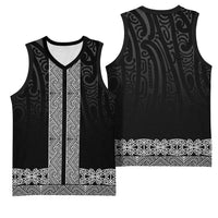 New Zealand Maori Kowhaiwhai Basketball Jersey Pango Maui and Mangopare LT9 - Polynesian Pride