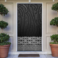 New Zealand Maori Kowhaiwhai Door Cover Pango Maui and Mangopare LT9 Black - Polynesian Pride