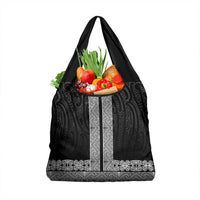 New Zealand Maori Kowhaiwhai Grocery Bag Pango Maui and Mangopare LT9 1-pack One Size Black - Polynesian Pride