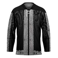 New Zealand Maori Kowhaiwhai Hockey Jersey Pango Maui and Mangopare LT9 Unisex Black - Polynesian Pride