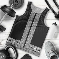 New Zealand Maori Kowhaiwhai Men Tank Top Pango Maui and Mangopare LT9 - Polynesian Pride