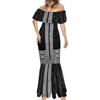 New Zealand Maori Kowhaiwhai Mermaid Dress Pango Maui and Mangopare LT9 - Polynesian Pride