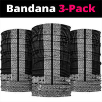 New Zealand Maori Kowhaiwhai Neck Gaiter Pango Maui and Mangopare LT9 package One Size: 25*50cm Black - Polynesian Pride