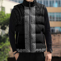 New Zealand Maori Kowhaiwhai Sleeveless Puffer Jacket Pango Maui and Mangopare LT9 - Polynesian Pride