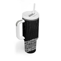 New Zealand Maori Kowhaiwhai Tumbler With Handle Pango Maui and Mangopare LT9 - Polynesian Pride