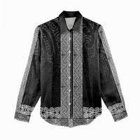 New Zealand Maori Kowhaiwhai Women Casual Shirt Pango Maui and Mangopare