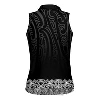 New Zealand Maori Kowhaiwhai Women Sleeveless Polo Shirt Pango Maui and Mangopare LT9 - Polynesian Pride