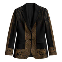 New Zealand Maori Kowhaiwhai Blazer Parauri Maui and Mangopare LT9 Unisex Brown - Polynesian Pride