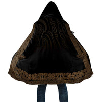 New Zealand Maori Kowhaiwhai Cloak Parauri Maui and Mangopare LT9 Unisex Brown - Polynesian Pride