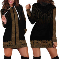 New Zealand Maori Kowhaiwhai Hoodie Dress Parauri Maui and Mangopare LT9 - Polynesian Pride