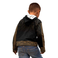 New Zealand Maori Kowhaiwhai Kid Hoodie Parauri Maui and Mangopare LT9 - Polynesian Pride