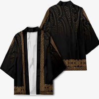 New Zealand Maori Kowhaiwhai Kimono Parauri Maui and Mangopare LT9 - Polynesian Pride