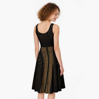 New Zealand Maori Kowhaiwhai Midi Dress Parauri Maui and Mangopare LT9 - Polynesian Pride