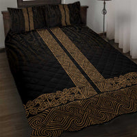 New Zealand Maori Kowhaiwhai Quilt Bed Set Parauri Maui and Mangopare LT9 Brown - Polynesian Pride