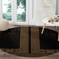 New Zealand Maori Kowhaiwhai Round Carpet Parauri Maui and Mangopare LT9 - Polynesian Pride