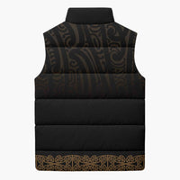 New Zealand Maori Kowhaiwhai Sleeveless Puffer Jacket Parauri Maui and Mangopare LT9 - Polynesian Pride