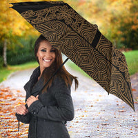 New Zealand Maori Kowhaiwhai Umbrella Parauri Maui and Mangopare LT9 - Polynesian Pride