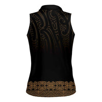 New Zealand Maori Kowhaiwhai Women Sleeveless Polo Shirt Parauri Maui and Mangopare LT9 - Polynesian Pride