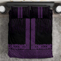 New Zealand Maori Kowhaiwhai Bedding Set Waiporoporo Maui and Mangopare LT9 Purple - Polynesian Pride