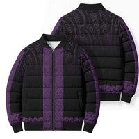 New Zealand Maori Kowhaiwhai Bomber Puffer Jacket Waiporoporo Maui and Mangopare LT9 - Polynesian Pride