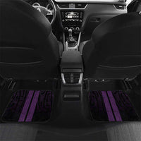 New Zealand Maori Kowhaiwhai Car Mats Waiporoporo Maui and Mangopare LT9 Set 2pcs - Back Purple - Polynesian Pride