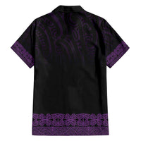 New Zealand Maori Kowhaiwhai Family Matching Off Shoulder Maxi Dress and Hawaiian Shirt Waiporoporo Maui and Mangopare LT9 - Polynesian Pride