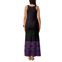 New Zealand Maori Kowhaiwhai Family Matching Tank Maxi Dress and Hawaiian Shirt Waiporoporo Maui and Mangopare LT9 - Polynesian Pride