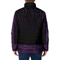 New Zealand Maori Kowhaiwhai Padded Jacket Waiporoporo Maui and Mangopare LT9 - Polynesian Pride