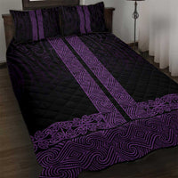 New Zealand Maori Kowhaiwhai Quilt Bed Set Waiporoporo Maui and Mangopare LT9 Purple - Polynesian Pride