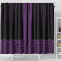 New Zealand Maori Kowhaiwhai Shower Curtain Waiporoporo Maui and Mangopare LT9 - Polynesian Pride