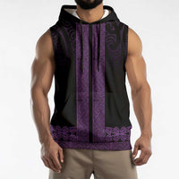 New Zealand Maori Kowhaiwhai Sleeveless Hoodie Waiporoporo Maui and Mangopare LT9 - Polynesian Pride