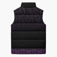 New Zealand Maori Kowhaiwhai Sleeveless Puffer Jacket Waiporoporo Maui and Mangopare LT9 - Polynesian Pride