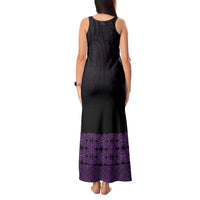 New Zealand Maori Kowhaiwhai Tank Maxi Dress Waiporoporo Maui and Mangopare LT9 - Polynesian Pride