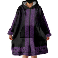New Zealand Maori Kowhaiwhai Wearable Blanket Hoodie Waiporoporo Maui and Mangopare LT9 - Polynesian Pride