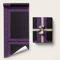 New Zealand Maori Kowhaiwhai Wrapping Paper Waiporoporo Maui and Mangopare LT9 58" × 23" Purple - Polynesian Pride