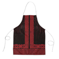 New Zealand Maori Kowhaiwhai Apron Whero Maui and Mangopare LT9 Red - Polynesian Pride
