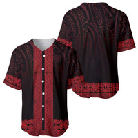 New Zealand Maori Kowhaiwhai Baseball Jersey Whero Maui and Mangopare LT9 - Polynesian Pride