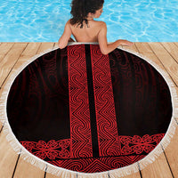New Zealand Maori Kowhaiwhai Beach Blanket Whero Maui and Mangopare LT9 - Polynesian Pride
