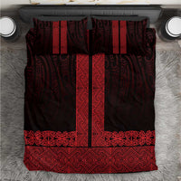 New Zealand Maori Kowhaiwhai Bedding Set Whero Maui and Mangopare LT9 Red - Polynesian Pride