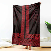 New Zealand Maori Kowhaiwhai Blanket Whero Maui and Mangopare LT9 - Polynesian Pride