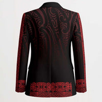 New Zealand Maori Kowhaiwhai Blazer Whero Maui and Mangopare LT9 - Polynesian Pride