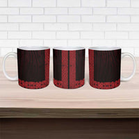 New Zealand Maori Kowhaiwhai Ceramic Mug Whero Maui and Mangopare LT9 - Polynesian Pride