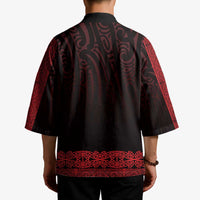 New Zealand Maori Kowhaiwhai Kimono Whero Maui and Mangopare LT9 - Polynesian Pride
