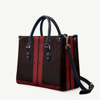 New Zealand Maori Kowhaiwhai Leather Bag Whero Maui and Mangopare LT9 Red - Polynesian Pride