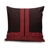 New Zealand Maori Kowhaiwhai Pillow Cover Whero Maui and Mangopare LT9 Red - Polynesian Pride