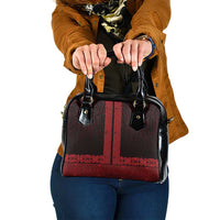 New Zealand Maori Kowhaiwhai Shoulder Handbag Whero Maui and Mangopare LT9 One Size Red - Polynesian Pride