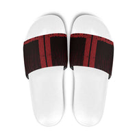 New Zealand Maori Kowhaiwhai Slide Sandals Whero Maui and Mangopare LT9 Red - Polynesian Pride